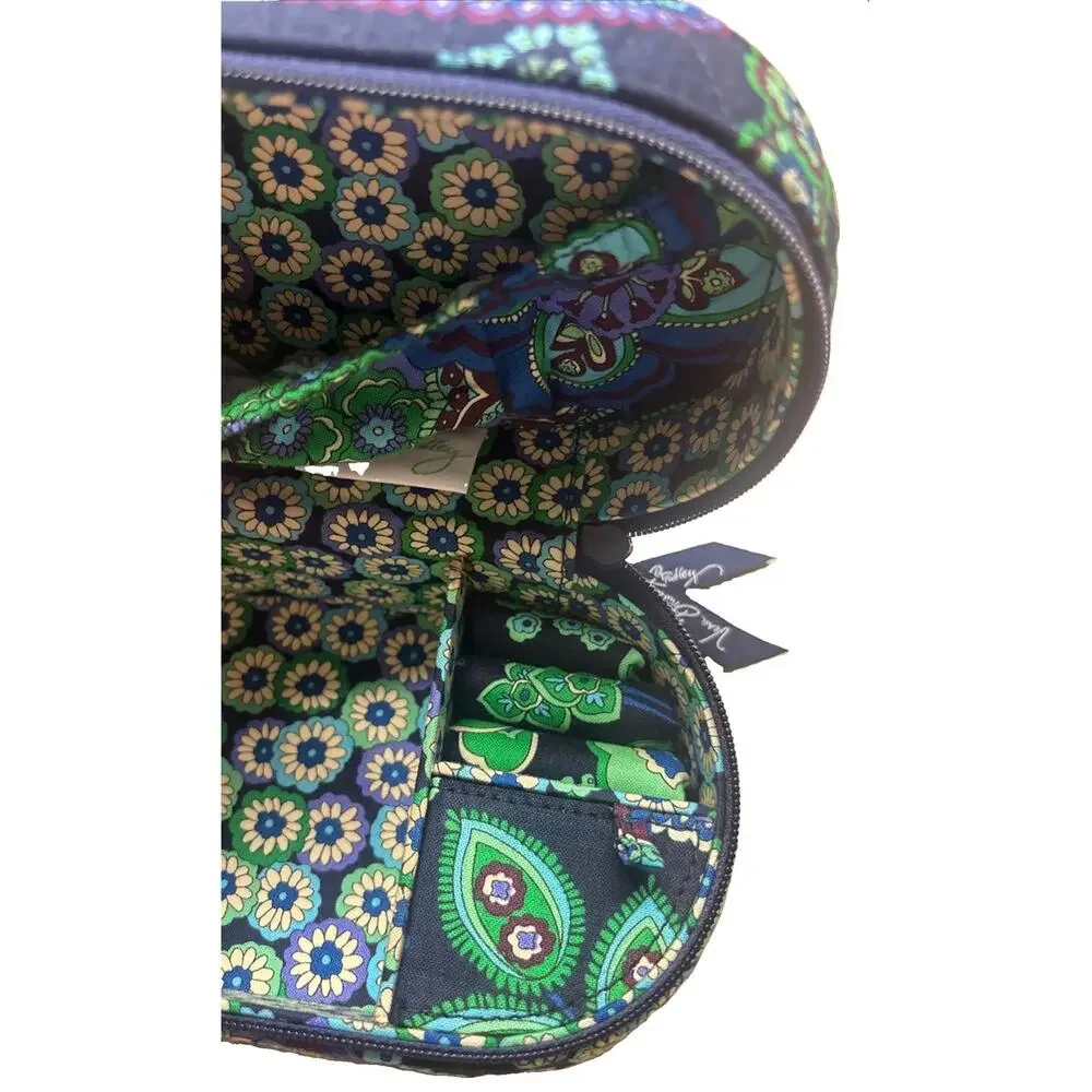 Vera Bradley Blue Rhapsody Travel Jewelry Case Zip Around Organizer 6.5
